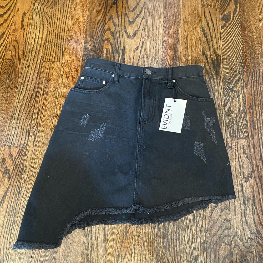 black denim evidnt skirt